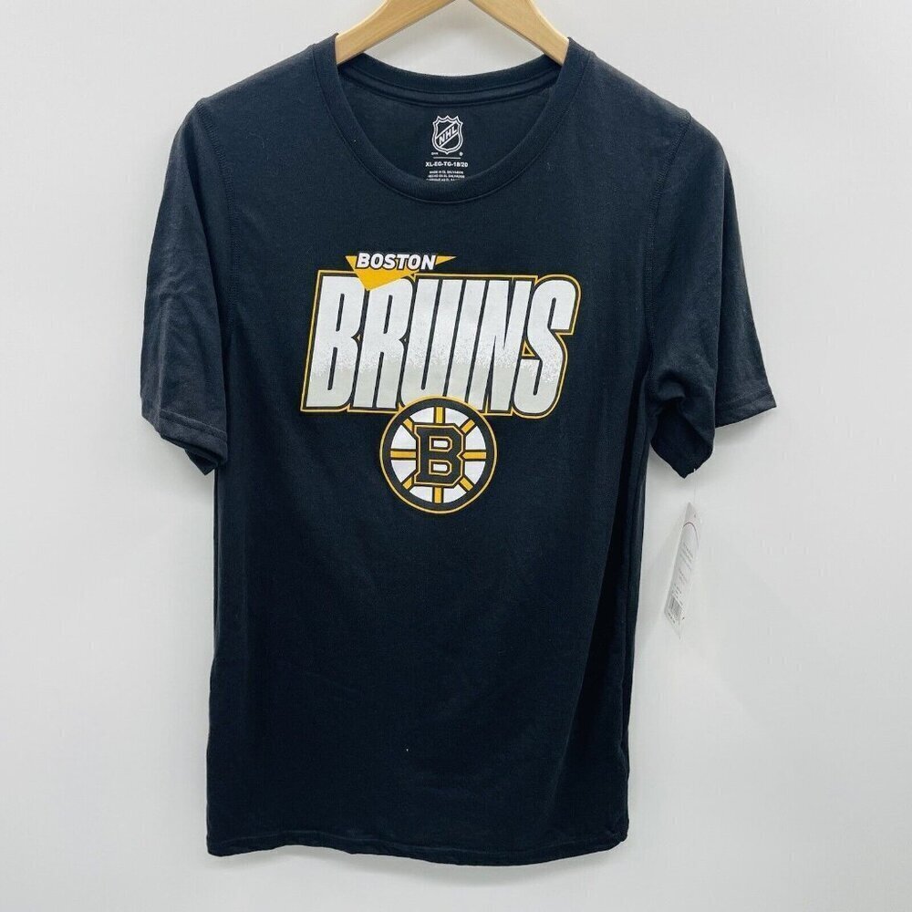 NHL Apparel Youth Boys XL 18/20 Boston Bruins Short Sleeve T-Shirt Black 2502